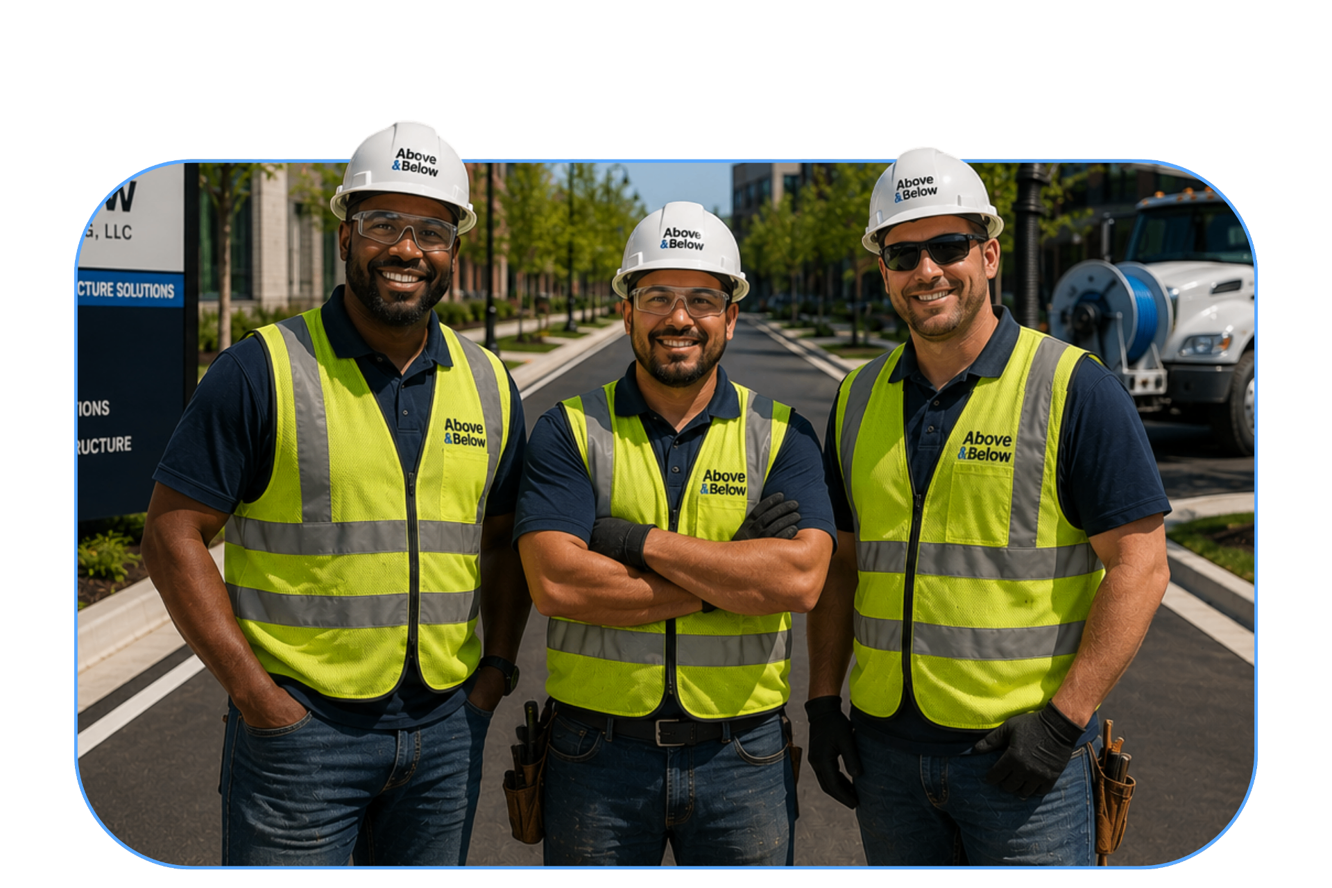 Above & Below project team after completing infrastructure work